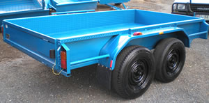 Dual Axle Tandem Trailer with checkered plate sides and floor - Ebsary Towbars & Trailers Bendigo